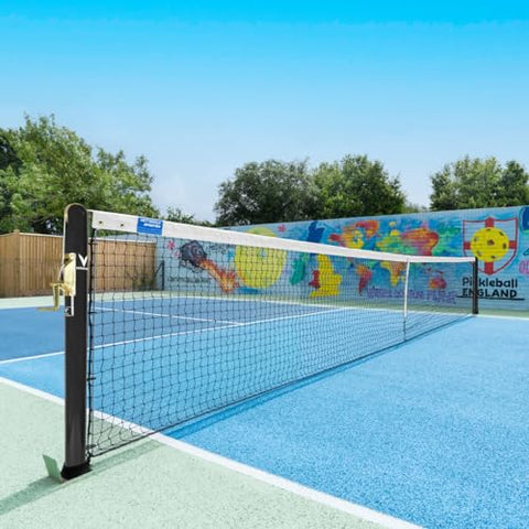 Vermont Pickleball Posts [Regulation Size] - Round or Square Posts, Optional Ground Sockets | Green, Black or Blue | For Hard or Grass Surfaces | POSTS ONLY (Round, Black, Without Ground Sockets)
