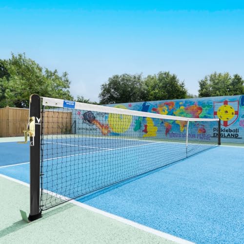 Vermont Pickleball Posts | Regulation Size, Weatherproof Steel Posts with Optional Ground Sockets - Posts Only (No Ground Sockets, Black, Round)