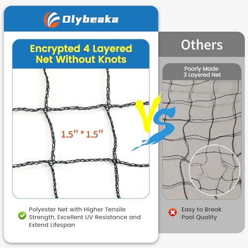 Olybeaka Pickleball Replacement Net 22ft x 3ft for Indoor or Outdoor Fits for Most Free-Standing Pickle Ball Frame, Pickleball Net Only