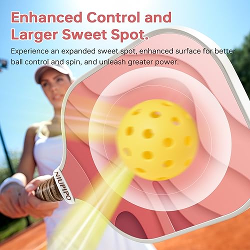 niupipo Pickleball Paddle, USA Approved Lightweight Pickleball Paddle with Fiberglass Surface