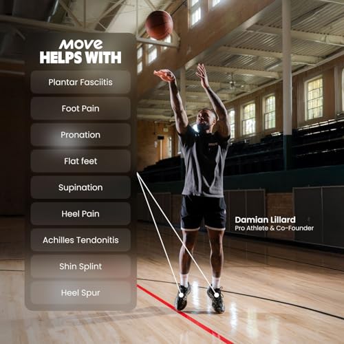 Move Game Day Performance Insoles - for Plantar Fasciitis, Arch Support, Basketball, Active Lifestyle, Running, and Athletics - Composite Heel and Reactive Stability (M 10-10.5 / WM 11.5-12)