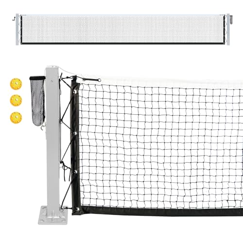MegaGreen Surface Mount Pickleball System,Includes Two Heavy Duty Aluminum Pickleball Posts with Net for Indoor Or Outdoor Matches, Ideal for Pickleball