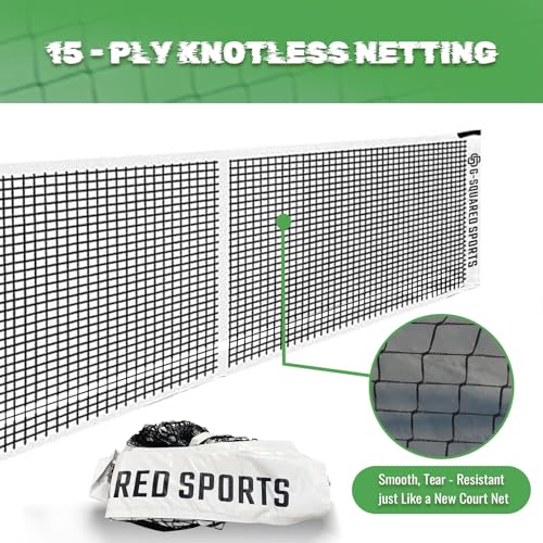 G-SQAURED Pickleball Replacement Net 22ft x 3ft - Indoor/Outdoor Use, Fits Most Free-Standing Pickle Ball Frames(Net Only)
