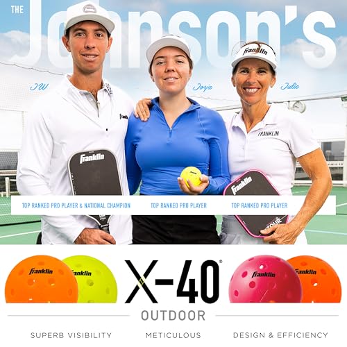 Franklin Sports Decimator 2 Player Pickleball Paddle + Ball Set - (2) Fiberglass Rackets + (4) X-40 Balls Included - USA Pickleball (USAPA) Approved