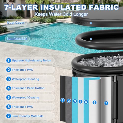 Ice Bath Chiller & Cold Plunge Tub Kit, 1/3HP Cold Plunge Chiller with Built-in Pump & Filter, 148Gal Insulated Ice Bath Tub for Cold Therapy, Recovery, Muscle Relaxation & Wellness at Home