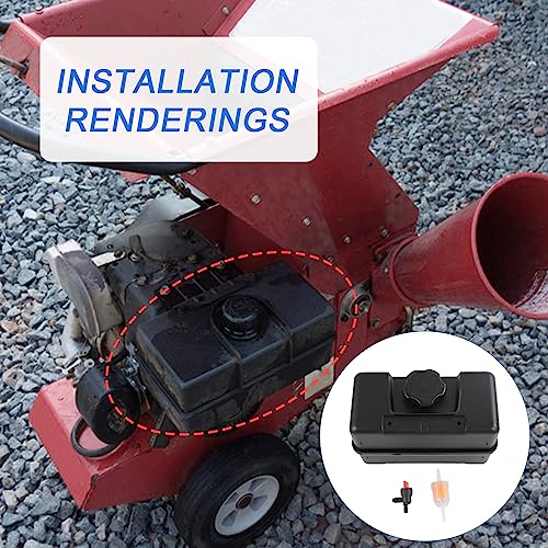 RALBDX 691993 4 Quart Plastic Fuel Tank With Cap & Shut-Off Valve Compatible With Lawn and Garden Equipment Engines,Some Specific Snow Blower,Tiller,Log Splitter Lawnmower Gas Tank For Remote Mounting