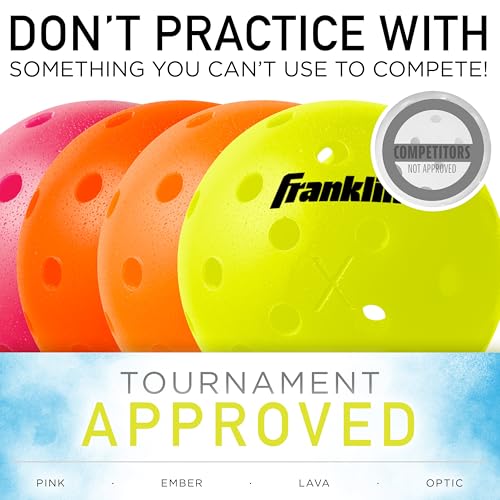 Franklin Sports Half Court Size Pickleball Net by Franklin Pickleball - Includes 10ft Net, (2) Paddles, and (2) X-40 USA Pickleball Approved Pickleballs