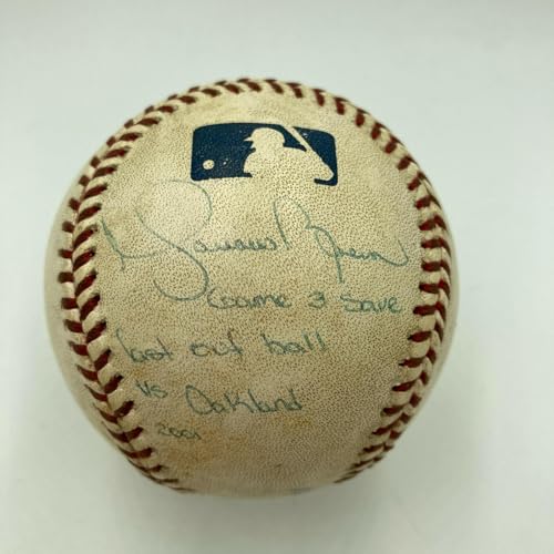 Historic Derek Jeter "The Flip Play" Final Out Signed Game Used Baseball JSA - MLB Autographed Game Used Baseballs