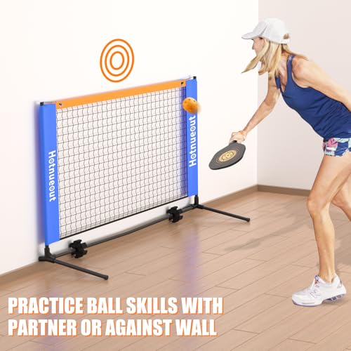 Hotnueout 5FT Small Mini Pickleball Net - Quick Setup Indoor/Outdoor Portable Practice Net, Net Small Equipment Training Net