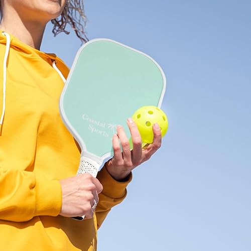 Coastal Sports Pickleball Paddle | Graphite Face & Honeycomb Polymer Core | Premium Grip | Lightweight (Seafoam Green)