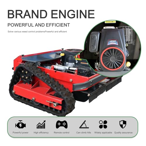 Remote Controlled Lawn Mower,31.5In Cutting Width,Automatic Robotic Lawn Mower for 50°Slope,1.2 Acre per Hour Mowing Capacity,Adjustable Cutting Height