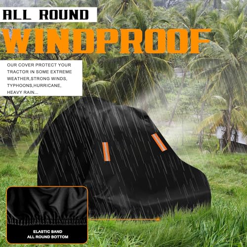 Zero-Turn Mower Cover Waterproof Outdoors,Anti-UV 210D Polyester ,Universal Fit Riding Lawn Tractor Covers Up to 60" Decks,Against UV,Dust,Dirt,Wind for All Weather Use,79"Lx46"Wx55"H-Basics