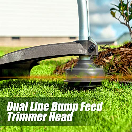 LawnMaster NPTGCP2517B No-Pull Gas String Trimmer with Electric Start 25cc 2 Cycle,17-Inch