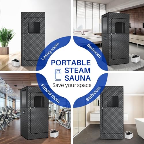 TOREAD Portable Steam Sauna for Home, Personal Sauna Tent Home Sauna Box, Remote Control, 9 Adjustable Steam Levels, Compact & Easy Storage, Ideal for Relaxation