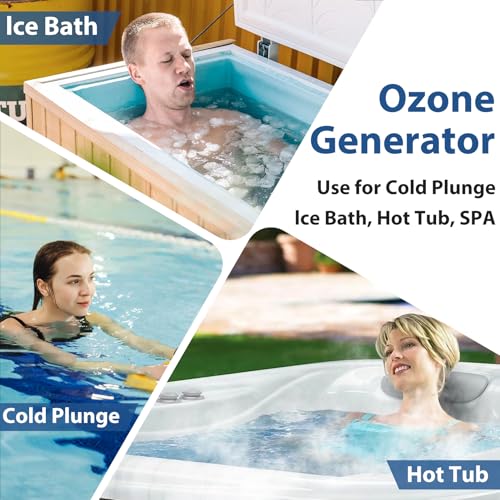 Fuceter 2000mg/h Ozone Generator Cold Plunge with Timer, Ozone Generator Water Keep Cold Plunge, Ice Bath, Spa, Hot Tub, Pool Clean and Fresh for Long Time