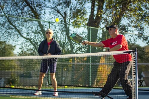 Gamma Portable Pickleball Net, 2mm Braided Indoor and Outdoor Pickleball Net for Practice, Friend and Family Games, and More, 22' with Carrying Bag