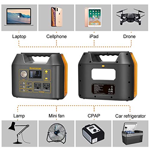 Enginstar Solar Generator, 296Wh Portable Power Station, 110V Pure Sine Wave, 80000mAh Backup Battery Power Supply for CPAP Outdoor Camping, Traveling, and Emergencies