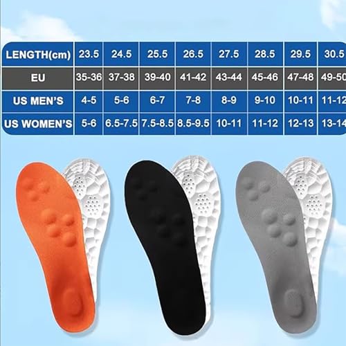 Soleflex Insoles, 4d Pickleball Insoles Inserts for Men and Women, Breathable Memory Foam Soles (3 Pairs, Men 10-11/Women 12-13)