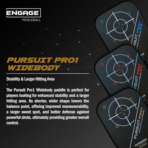 Widebody Pro1 Pursuit | Carbon Fiber Raw by Engage Pickleball
