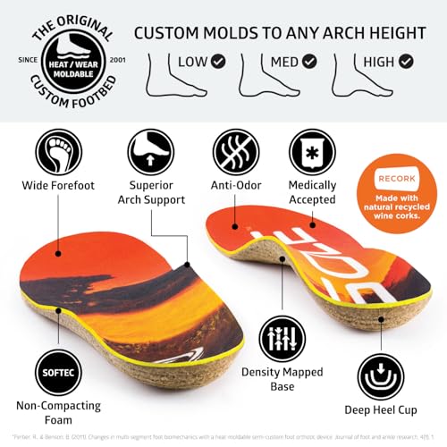 SOLE Performance Medium Wide Shoe Insoles – Orthotic Arch Support Inserts for Plantar Fasciitis Relief - Mens Size 11/Womens Size 13, 1 Pair