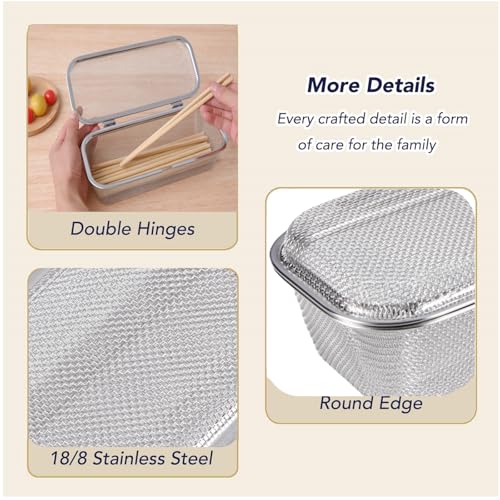 Dishwasher Basket, Basket for Dishwasher, Stainless Steel Dishwasher Silverware Basket, Replacement Dishwasher Accessories Rectangular Mesh Drain Dishwasher Basket for Small Items Kitchen (Large)