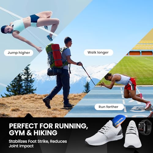 Welnove Running Insoles for Men & Women: Sports Insoles with Enhanced Shock Absorption for Basketball, Pickleball - Lightweight Design Boosts Performance for Athletes - Insoles for Standing All Day