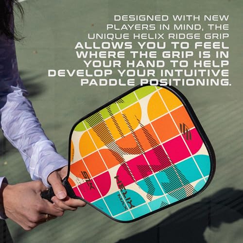 Selkirk Sport SLK Helix Pro Pickleball Paddle | Thermoformed Carbon Fiber Core Pickleball Paddles with Carbon Fiber & Fiberglass Hybrid Face | Unmatched Control | Jeweled