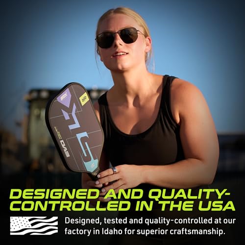 Selkirk Sport SLK Evo Power XL Pickleball Paddle by Selkirk Sport | USAPA Approved G9 Power Carbon Fiber Pickleball Paddles with SpinFlex Surface and Rev-Hybrid Polymer Core | Power Citron XL