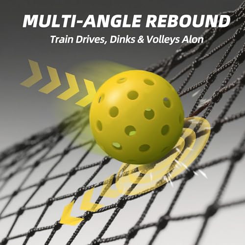 MR Pickleball Rebounder 6’x6’, Adjustable Angle & Height Pickleball Rebounder, Tennis Rebound Net, Pickleball Solo Training Equipment for Dinks Volleys Accuracy Coordination Kitchen Control