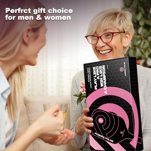 2025 Pickleball Paddles,Raw Carbon Fiber Surface（CFS）, 16mm T700 High Grit & Spin, V6 Pro Pickle Ball Paddles Designed for Ultimate Spin & Consistency- Cute Pickleball Paddle for Women (Pink)