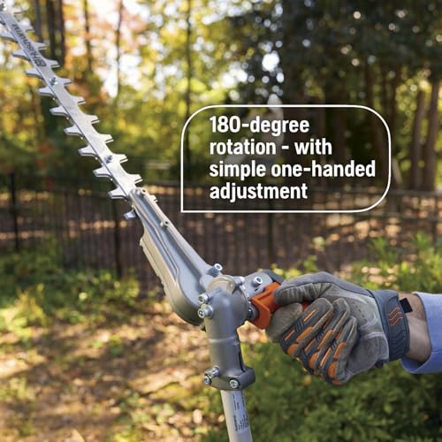 Husqvarna 122LKH Gas Hedge Trimmer, Multi-Purpose Tool with Hedge Trimmer Attachment, 21-Inch Cutter Bar with Double-Sided, Double Reciprocating Blades, 970796101