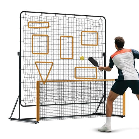 MR Pickleball Rebounder 6’x6’, Adjustable Angle & Height Pickleball Rebounder, Tennis Rebound Net, Pickleball Solo Training Equipment for Dinks Volleys Accuracy Coordination Kitchen Control