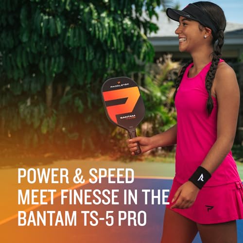 Paddletek Bantam TS-5 Pro Pickleball Paddle | Standard Weight | Standard Grip | Red