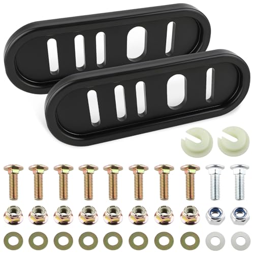 HUSWELL 490-241-0010 Snowblower Slide Shoes Skid Shoe (2 Pack) with Mounting Hardware for Universal MTD Snow Thrower
