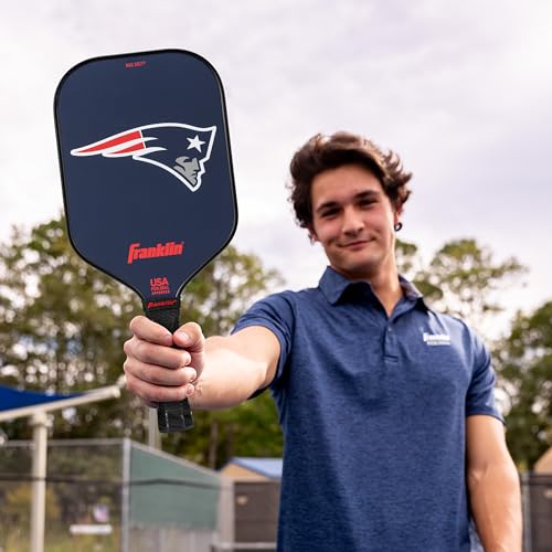 Franklin Sports New England Patriots Pickleball Paddle - Pickleball X - Polypropylene Core, Team Logo - NFL Official Licensed Product