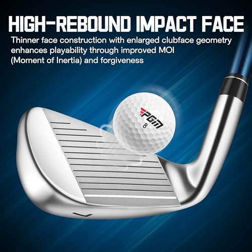 PGM G500 Men’s Golf Club Set – 12 Piece Complete Set with Titanium Driver, Fairway Wood, Hybrid, Stainless Steel Irons, Putter, Stand Bag & Headcovers – Beginner & Intermediate Friendly