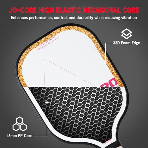 AOBORTY Pickleball Paddles 4 Pack - USAPA Light Graphite Premium Rackets Fiber Face & Polymer Honeycomb Core Pickleball Set with 6 Outdoor Indoor Balls Including Portable Carry Bag