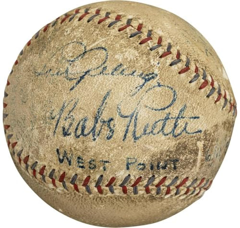 Stunning Babe Ruth & Lou Gehrig Signed American League Baseball PSA DNA & JSA - Autographed Baseballs