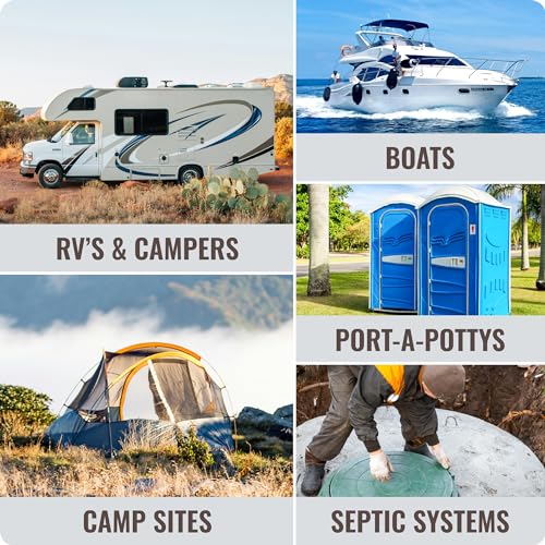 RV Toilet Paper - 12 Pack Septic Safe Toilet Paper 2-Ply Quick Dissolving Camper Toilet Paper Septic Safe to Prevent Clogs - Perfect for Automotive RVs, Septic Tank Systems, Boats, and Camping