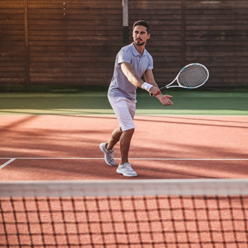 Tennis Rackets 2 Players Recreational for Adult,Lightweight Tennis Racquets for Beginner Student Training,Tennis Racket Set with Carrying Cover Bag,Grip Tapes,Tennis Balls (White/Blue -2 Rackets Set)