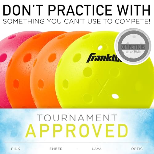 Franklin Sports Decimator 2 Player Pickleball Paddle + Ball Set - (2) Fiberglass Rackets + (4) X-40 Balls Included - USA Pickleball (USAPA) Approved