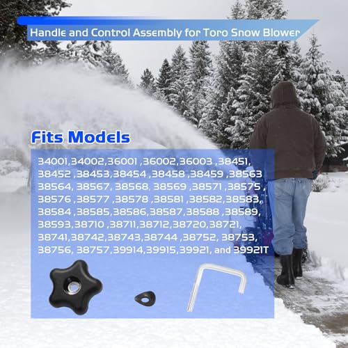 114-3779 & 136-7130,107-3844 Snow Blower Handle Knob and Lock Bolt Screw Kit Compatible with Toro Lawn Mowers/Snow Blowers, for 21" Power Clear and 24" SnowMaster Snow Blowers