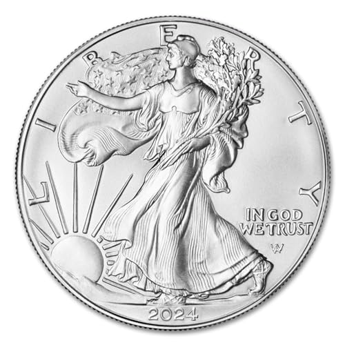 2024-1 oz American Silver Eagle Coin Brilliant Uncirculated with Certificate of Authenticity $1 Seller BU