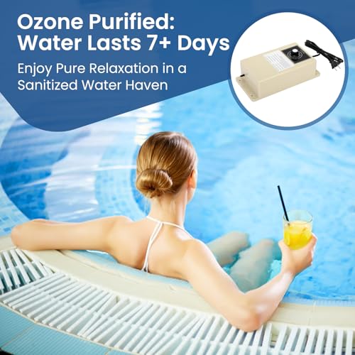 Fuceter 2000mg/h Ozone Generator Cold Plunge with Timer, Ozone Generator Water Keep Cold Plunge, Ice Bath, Spa, Hot Tub, Pool Clean and Fresh for Long Time