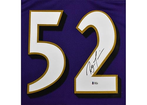 Ray Lewis Autographed Purple Football Jersey
