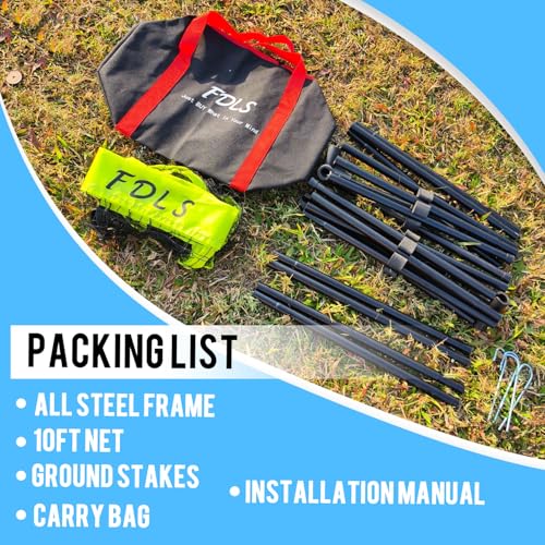 FDLS 10FT Portable Badminton Pickleball Net with Carry Bag for Indoor Outdoor, Height Adjustable| Easy Setup
