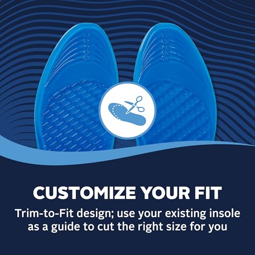 Airplus Super Gel Cushion Insole for Women’s Shoe Sizes 5-11 – All-Day Comfort, Shock Absorption, Gel Zones, Full-Length Footbed, Trim-to-Fit for Casual, Athletic, Dress Shoes, and Work Boots
