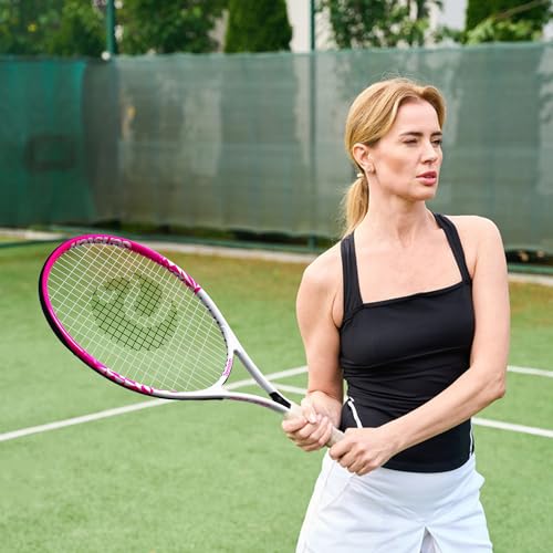 Senston 27 inch Tennis Racket for Adults 1 Pack Tennis Racket Set Tennis Overgrip, Vibration Damper