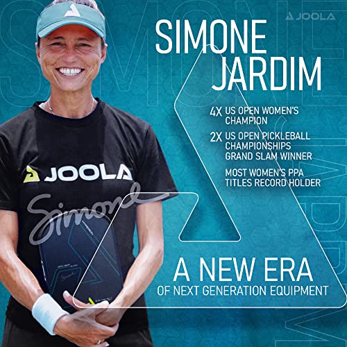 JOOLA Simone Jardim Hyperion CFS Swift Pickleball Paddle - USAPA Approved for Tournament Play - 14mm Carbon Fiber Pickle Ball Racket - Maximum Speed with High Grit & Spin