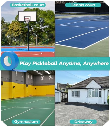 Mibhuvan Outdoor Pickleball Court Tape, 2in x 230FT Pickleball Tape Lines for Indoor Outdoor Sports Court Fast Marking, Such as Badminton, Tennis, Basketball, or Pickleball Court, Blue